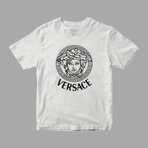 Cotton Unisex Luxury Short Sleeve Shirt Greek Medusa T Shirt White Black
